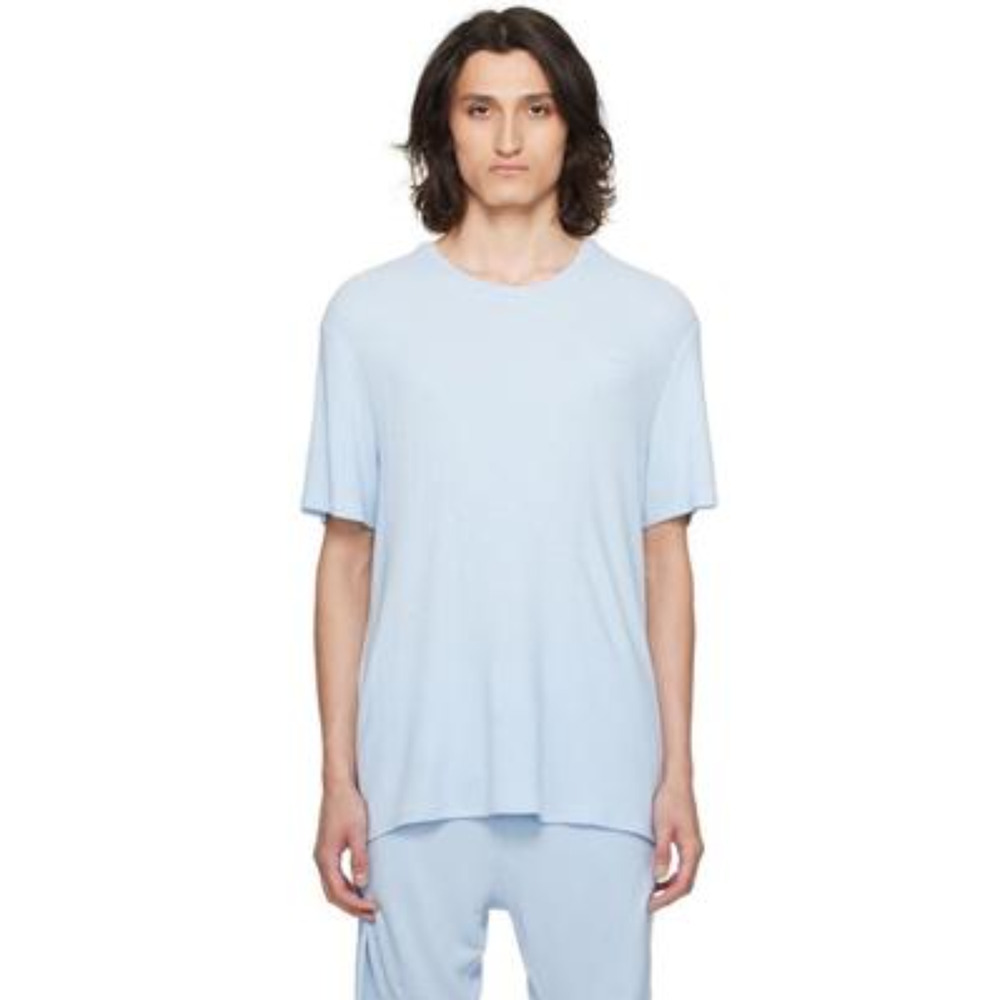 Boss Men Rib Tee Light Blue Size M